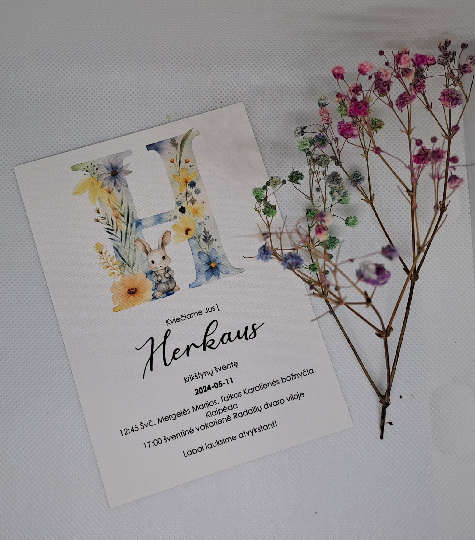 Krikštynų kvietimas HERKUS