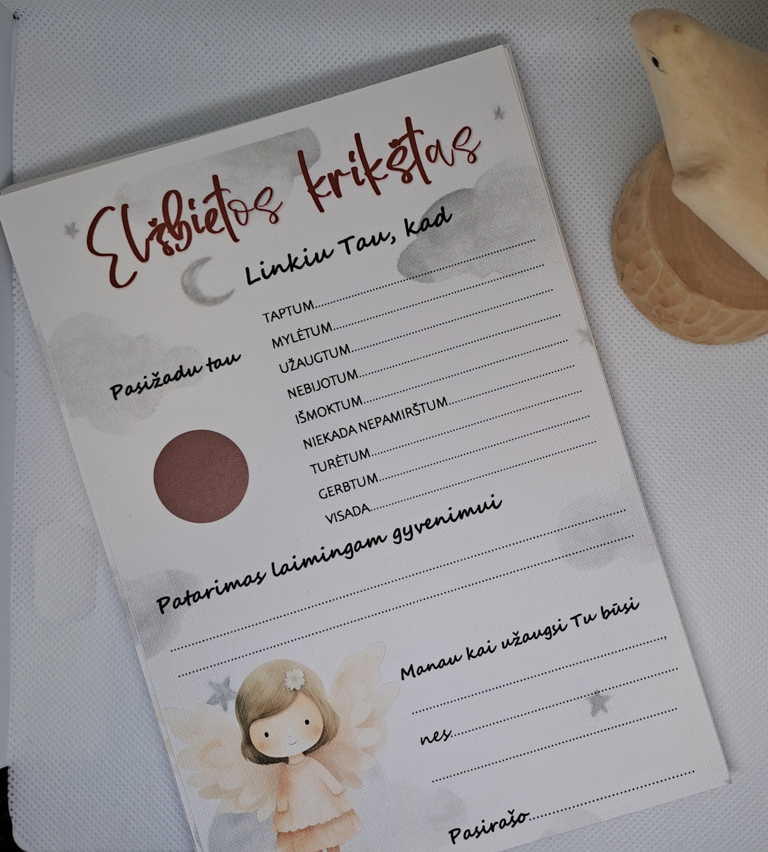 Krikštynų žaidimas ANGELO ŠVELNUMAS