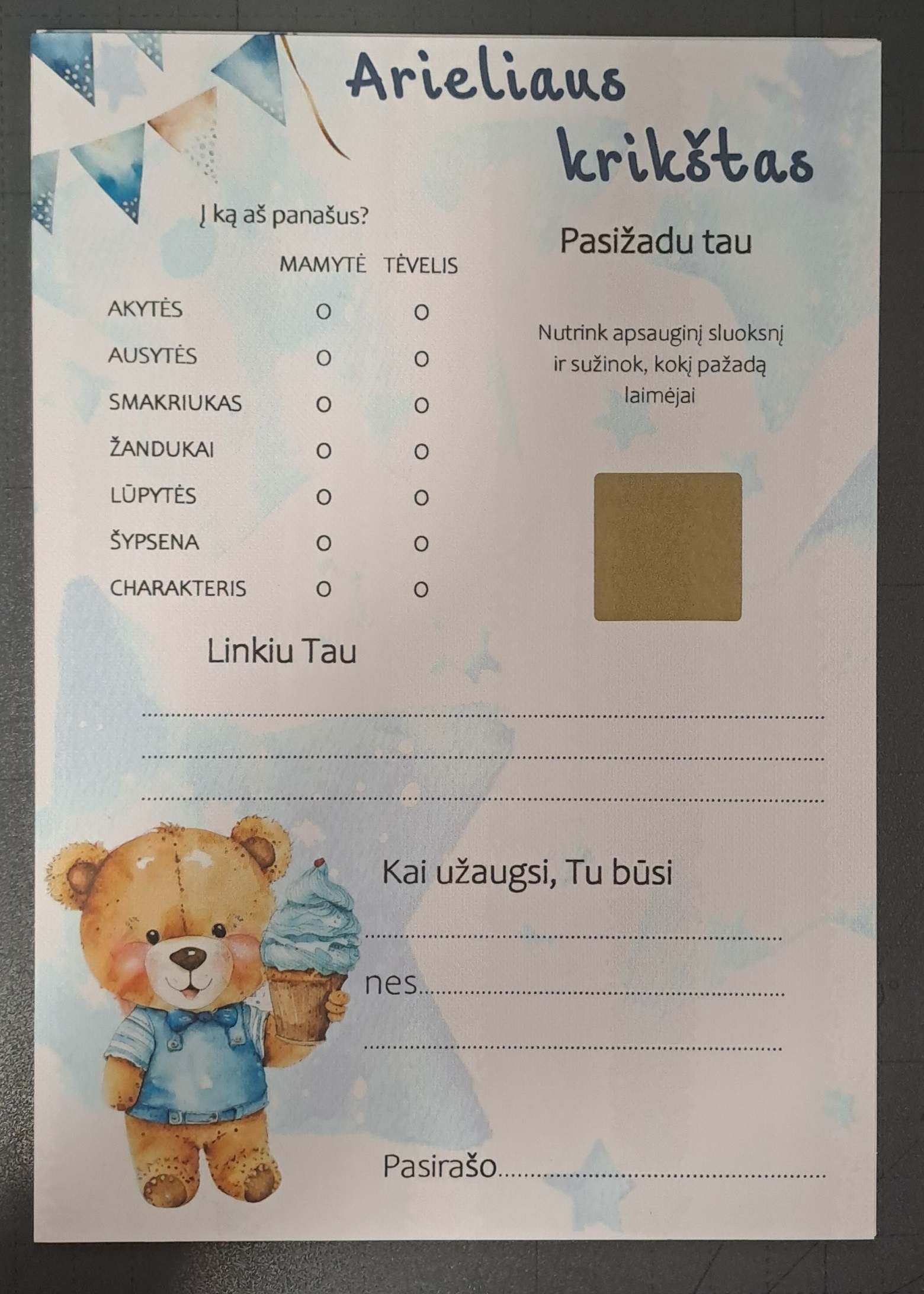 Krikštynų žaidimas LEDAI