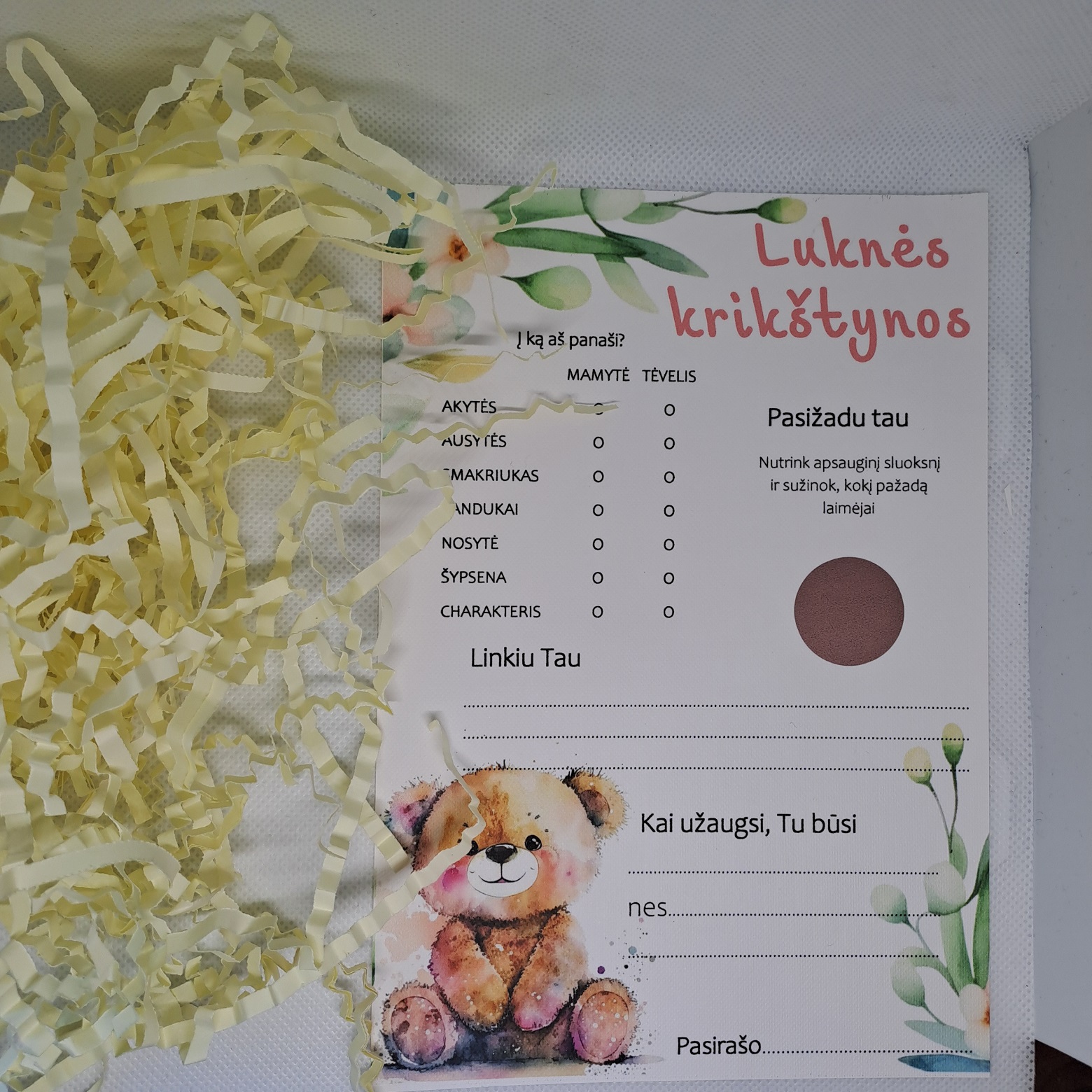 Krikštynų žaidimas LUKNĖ