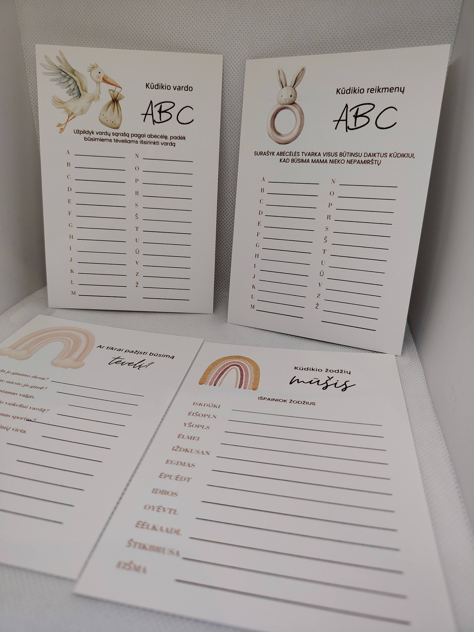 Kūdikio sutiktuvių žaidimas mergaitei