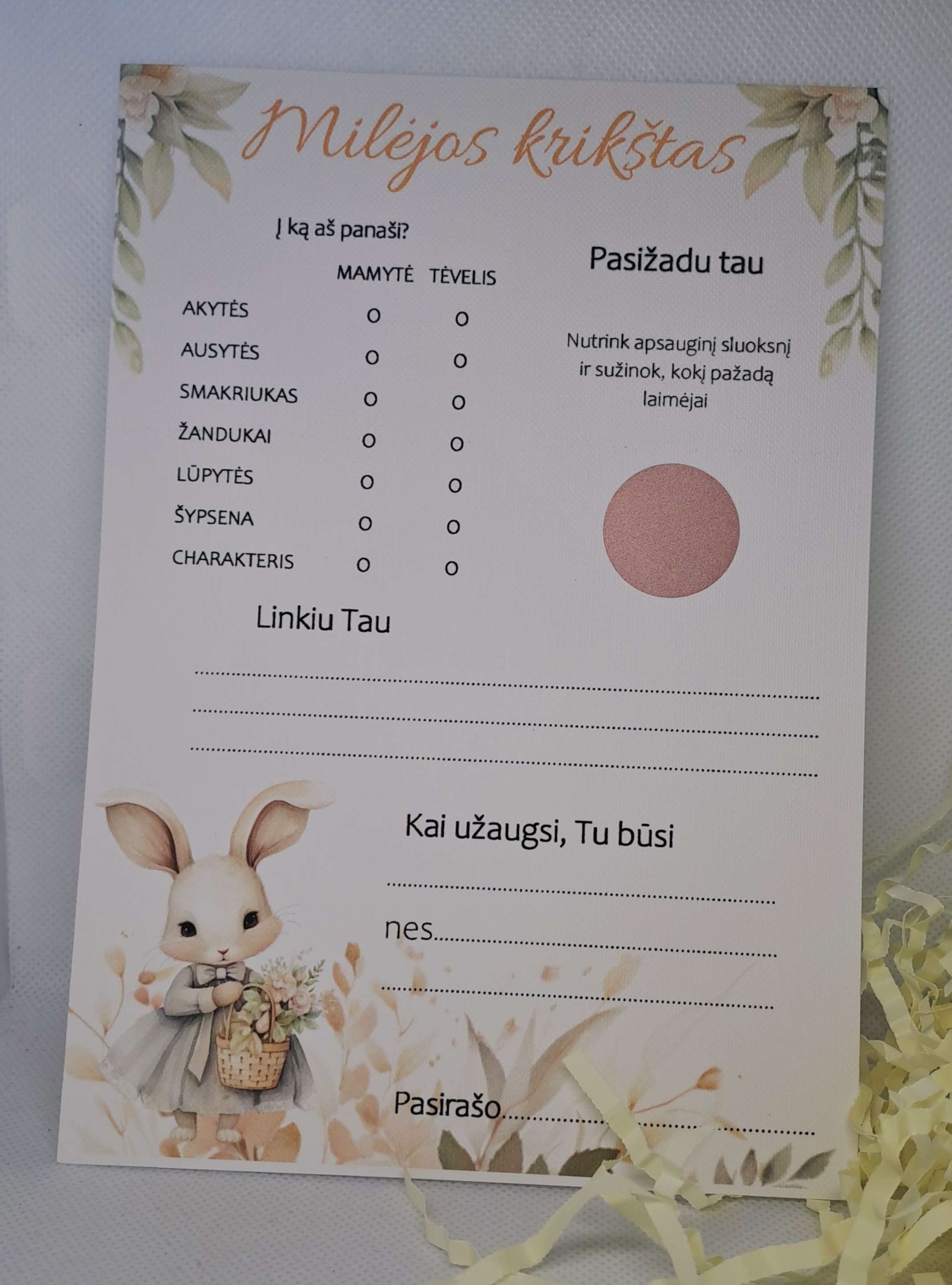 Krikštynų žaidimas MILĖJA