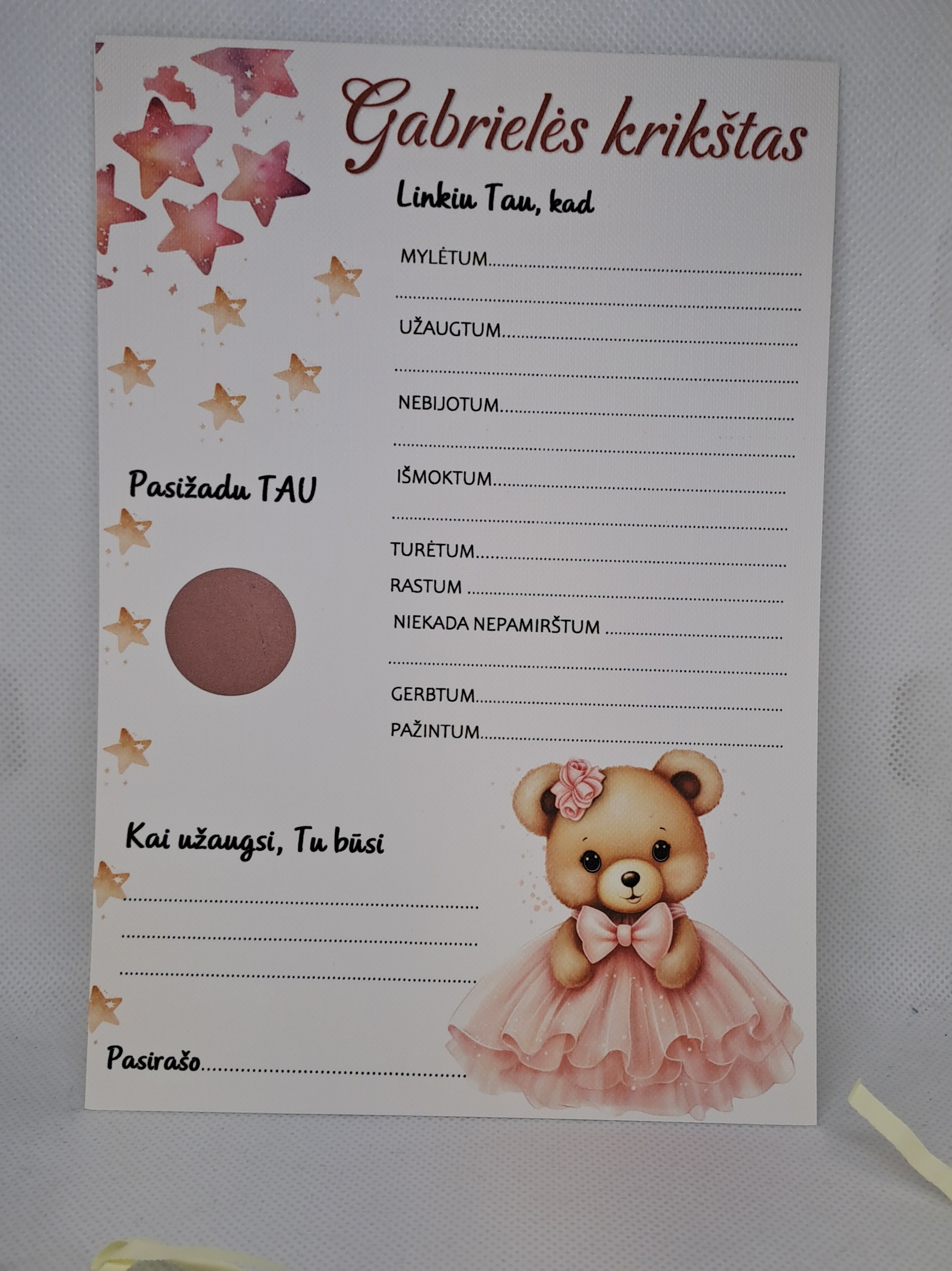 Krikštynų žaidimas GABRIELĖ