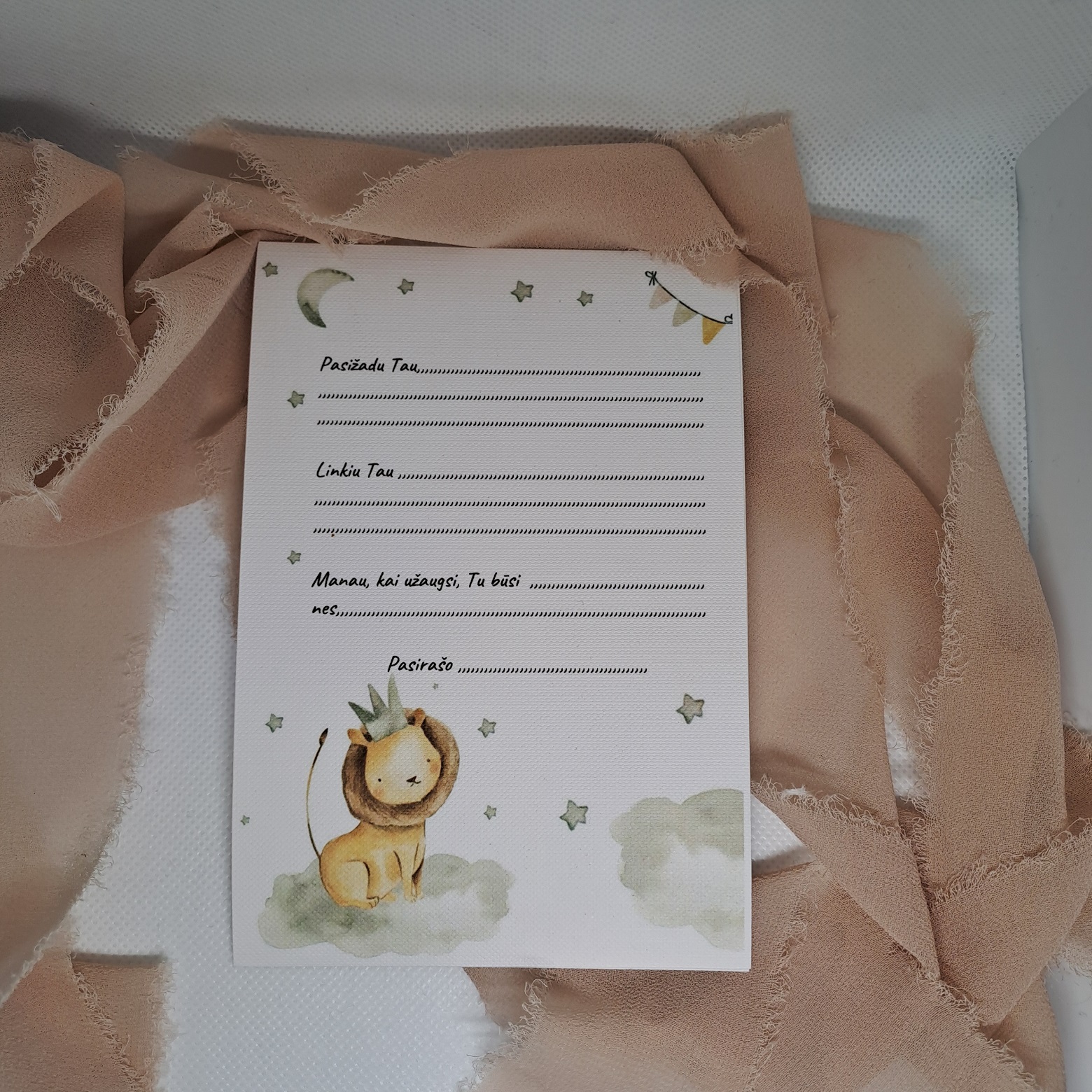 Palinkėjimų kortelė LIŪTAS