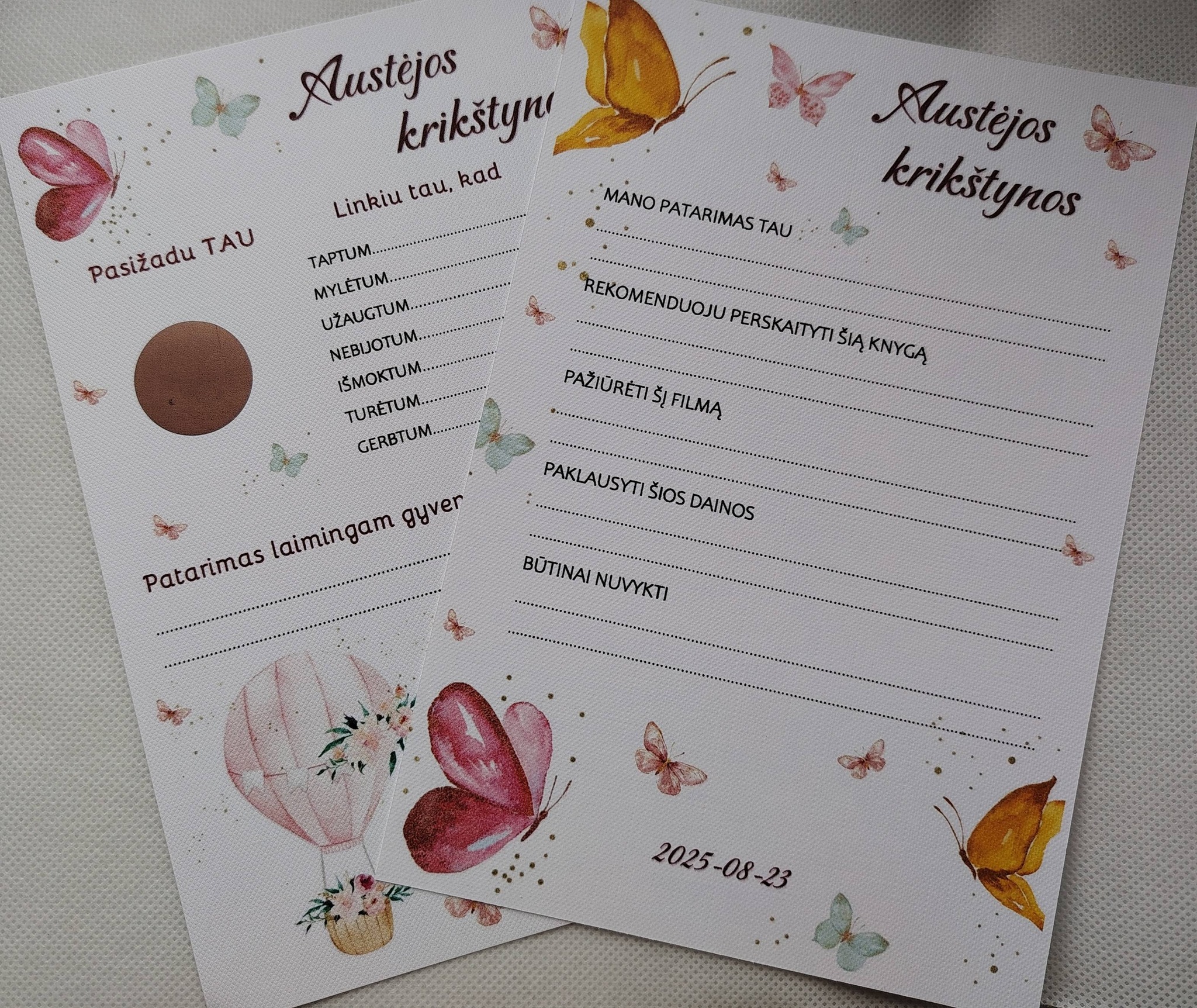 Dvipusė anketa AUSTĖJA
