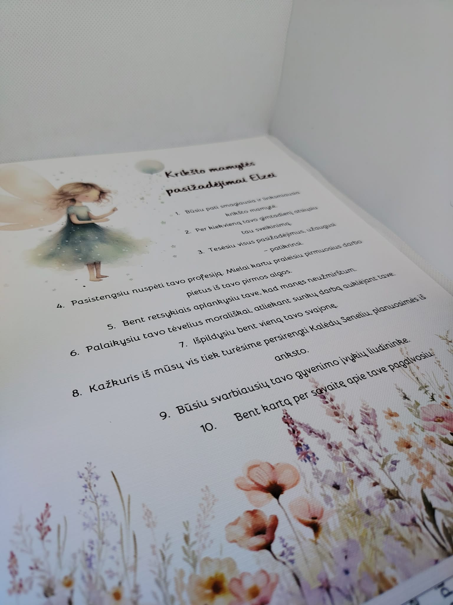 Krikšto tėvelių pasižadėjimai ELZĖ