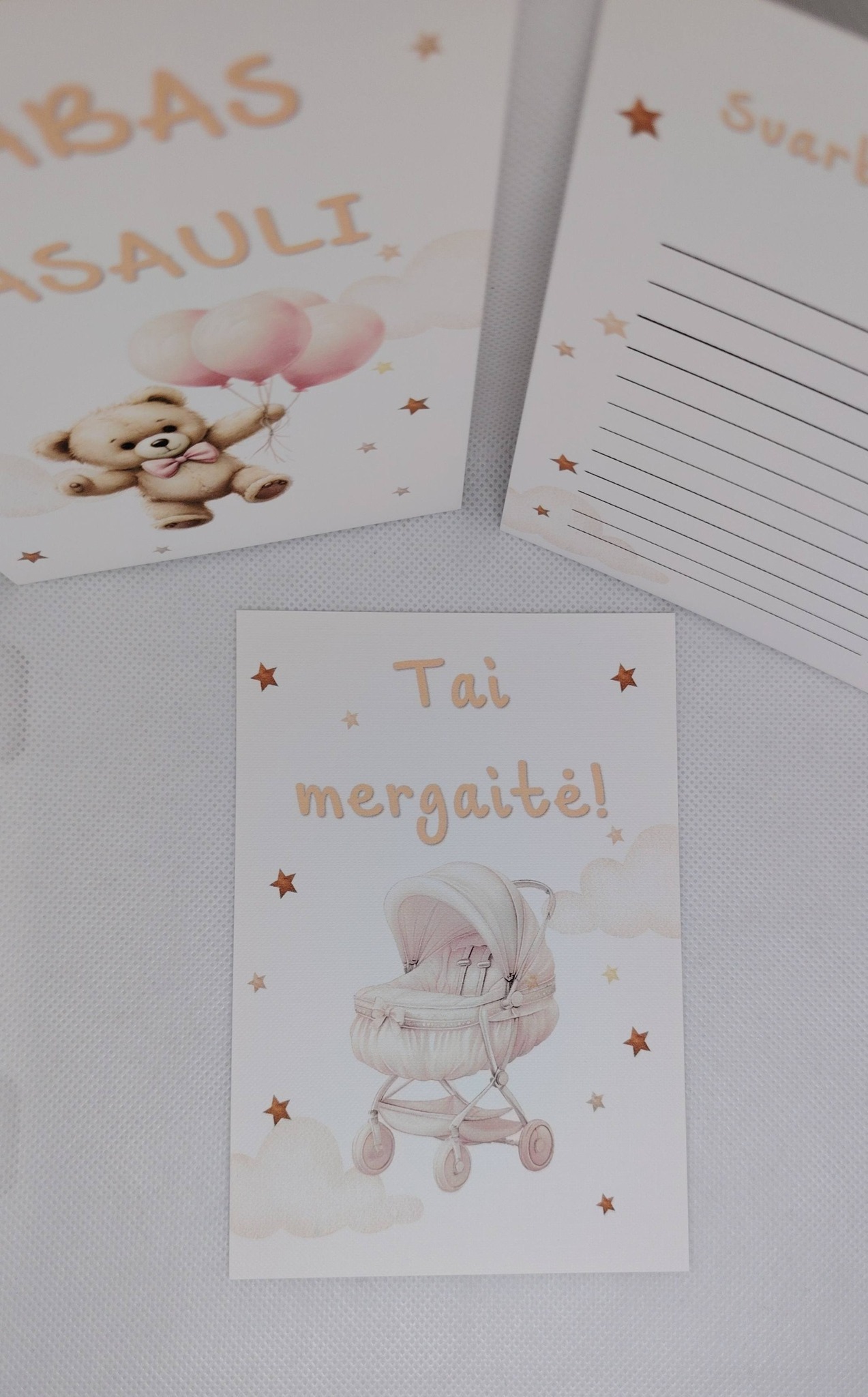 Kūdikio mėnesių kortelės "Tai mergaitė!"